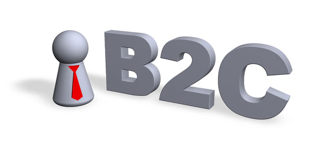 b2c - business to consumer marketing illustration